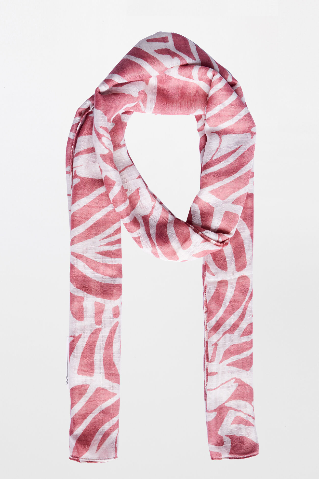 Pink Solid Scarf, , image 1